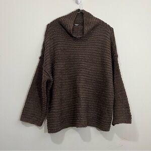 Aerie Brown Cowl Neck Sweater